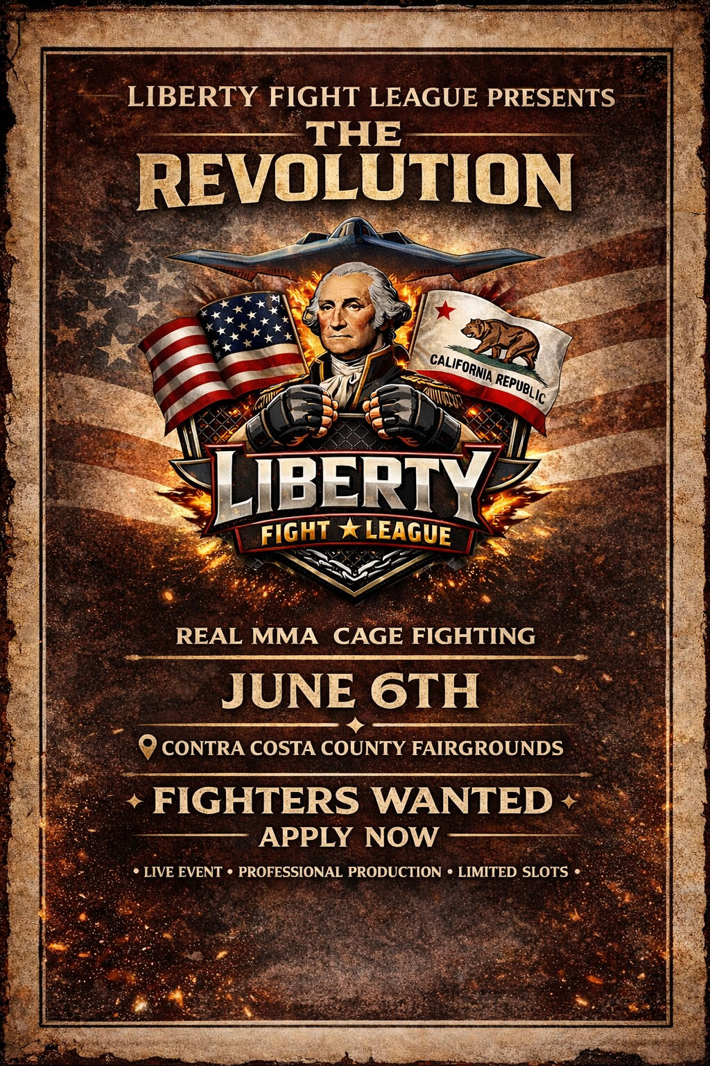 Liberty Fight League event poster